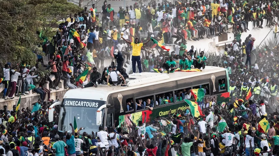 Senegal Parade Amid Celebratory Frenzy