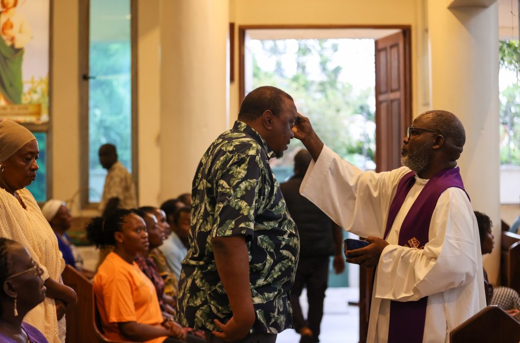 Former President Uhuru Kenyatta Marks Ash Wednesday in Mombasa