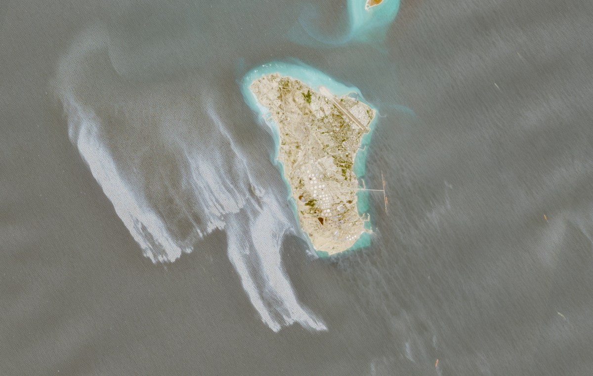 Satellite images show likely oil slick off Iran’s Kharg Island