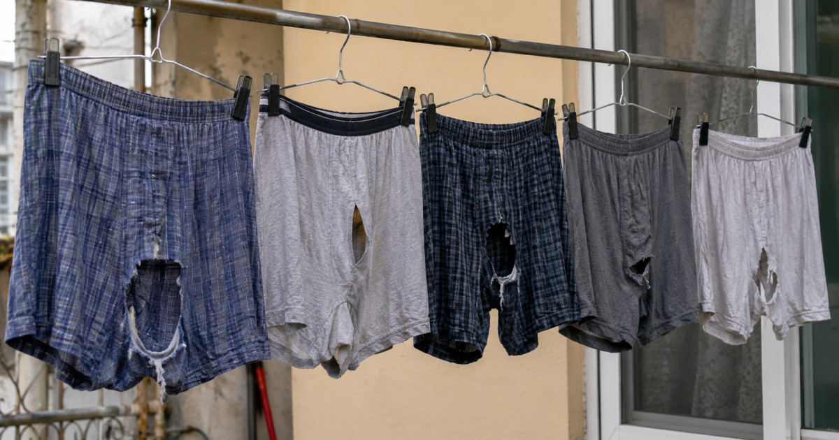 Why some men end up wearing torn underwears