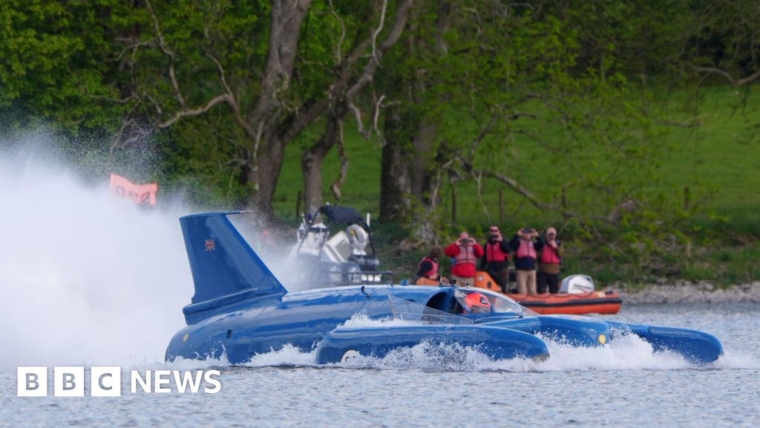 Campbell's Bluebird back on Coniston Water almost 60 years after fatal record attempt