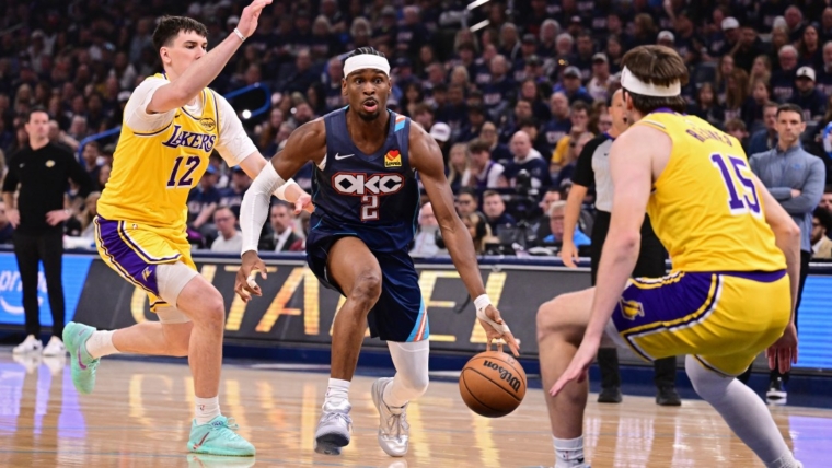 Thunder pull away from Lakers in NBA playoffs, while Pistons down Cavs